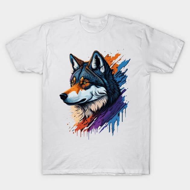Wolf Portrait T-Shirt by SpriteGuy95